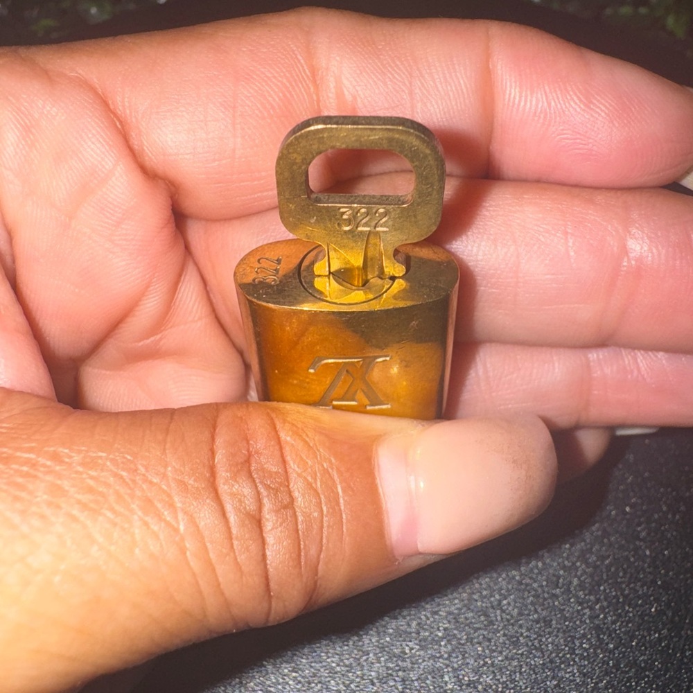 Louis Vuitton Gold Padlock with Key #322
